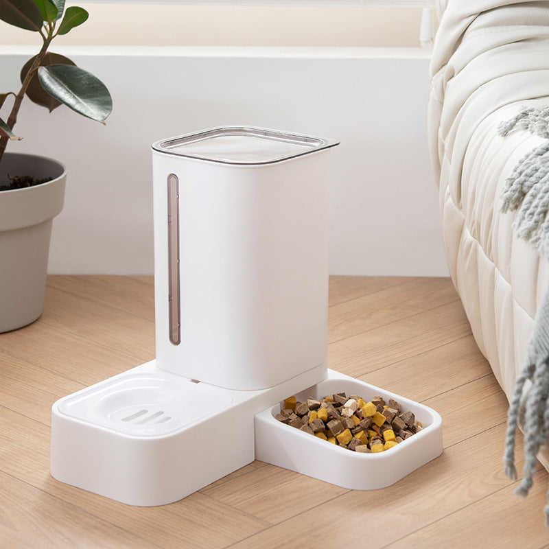 Automatic double feeding bowl for pets for convenient feeding