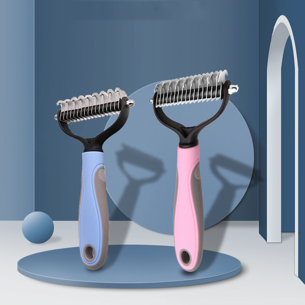 Deshedding hair comb for pets