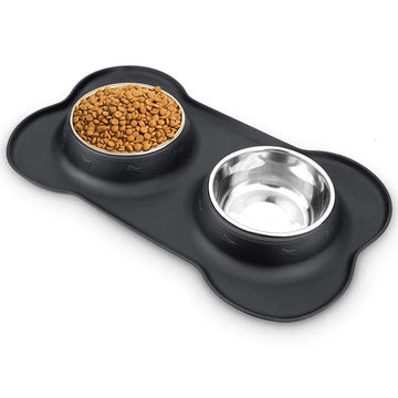 Double Silicone Pet Bowl